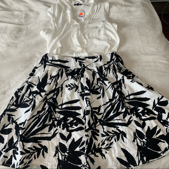 Le Chateau Black & White Cotton Skirt - Picture 2 of 9